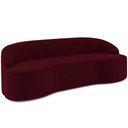 Ver imagem 1 de Sofá 4 Lugares Curvo Sala de Estar Living Lótus D02 Veludo Marsala 230 cm C-278 - Lyam Decor