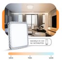 Ver imagem 1 de Lustre Plafon Led 24w Liso 33x33 Quadrado Acrílico Multicor Bivolt