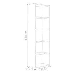 Estante Livreiro 4 Prateleiras Ruby Branco - 2