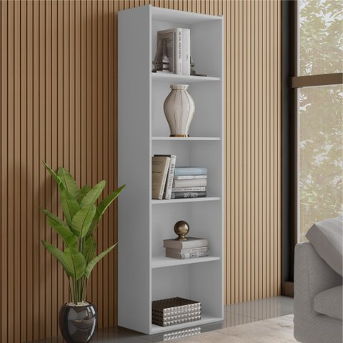 Estante Livreiro 4 Prateleiras Ruby Branco