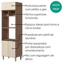 Ver imagem 4 de Torre Quente para Forno e Microondas MDF 70x237 cm Kali 166851 Carvalho Toq Bianco Nicioli