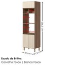 Ver imagem 3 de Torre Quente para Forno e Microondas MDF 70x237 cm Kali 166851 Carvalho Toq Bianco Nicioli