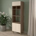 Ver imagem 2 de Torre Quente para Forno e Microondas MDF 70x237 cm Kali 166851 Carvalho Toq Bianco Nicioli