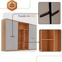 Ver imagem 7 de Guarda Roupa Casal Paris Mdf 6 Portas 6 Gavetas Moderna Naturalle-off White sem Pés