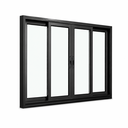 Ver imagem 3 de Janela de Correr 4 Folhas Alumínio Preto 100x200 Linha 25 Jade