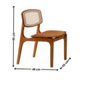 Ver imagem 4 de Mesa de Jantar Kit 6 Cadeiras com Madeira Maciça MDF Maia Star Caramelo Imbuia Natural