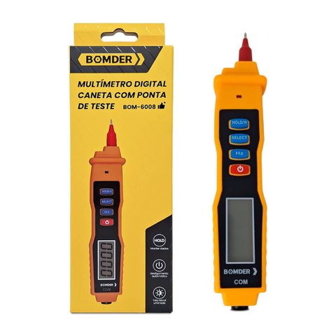 Multimetro Digital Caneta Tela Lcd + Alarme Sonoro Bomder