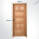 Ver imagem 2 de Kit Porta Pronta Maciça de Eucalipto 214x89x14cm PP01 Abertura Direita Cruzeiro Portas