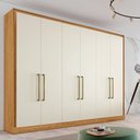 Ver imagem 1 de Guarda Roupa Casal 6 Portas 6 Gavetas - Argos-peroba/off White - Made Marcs