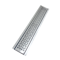 Grelha Pluvial Inox Dubai 10x50 com Aro e Tela Anti Barata - 4
