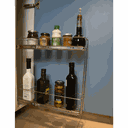 Ver imagem 4 de Porta Temperos 16cm Suporte de Latas Garrafas Deslizante de Embutir Aramado Cromado