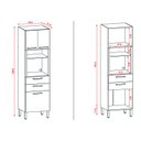 Ver imagem 3 de Armário Paneleiro Ametista Micro-ondas 2 Gavetas Freijó Gris - Kits Paraná