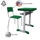 Ver imagem 3 de Kit Escolar Individual VERDE – (Mesa e Cadeira) – JUVENIL 06 a 09 Anos – REALPLAST - COR VERDE - 410