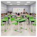 Ver imagem 6 de Kit Escolar Individual Verde – (Mesa e Cadeira) – Juvenil 06 a 09 Anos – Realplast - Cor Verde