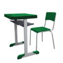 Ver imagem 1 de Kit Escolar Individual VERDE – (Mesa e Cadeira) – JUVENIL 06 a 09 Anos – REALPLAST - COR VERDE - 410