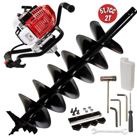 Perfurador De Solo Kawashima ED2 52-BD 52cc Motor 2 Tempos Com Broca Resistente de 80x20cm