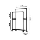 Ver imagem 2 de Cabideiro Duplo Arara Multiuso Móvel