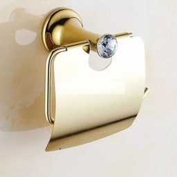 Kit de Acessórios para Banheiro Dourado com Pedra 4 Peças - 4