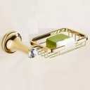 Ver imagem 5 de Kit de Acessórios para Banheiro Dourado com Pedra 4 Peças