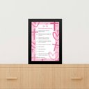 Ver imagem 1 de Quadro Decorativo Os 10 Mandamentos - Rosa 24x18cm:moldura Preta