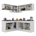 Ver imagem 6 de Armário de Cozinha Completa de Canto com Rodapé Veneza Multimóveis V2097 Branco