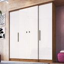 Ver imagem 1 de Guarda-Roupa 4 Portas 2 Gavetas Multimóveis CR35073 Nogueira/Off White