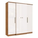 Ver imagem 2 de Guarda-Roupa 4 Portas 2 Gavetas Multimóveis CR35073 Nogueira/Off White