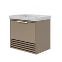 Ver imagem 2 de Gabinete para Banheiro 60cm com 1 Porta 1 Gaveta e Cuba de Embutir Maragogi