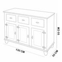 Ver mais imagens de Kit Aparador Buffet 130cm com Cristaleira 2 Portas Vidro Alegra S05 Off White Nogueira - Lyam Decor