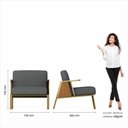 Ver imagem 4 de Kit 2 Poltronas Decorativa Newark Dourado/cinamomo/suede Cinza - M.a Dourado/cinamomo/suede Cinza