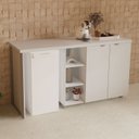 Ver imagem 5 de Aparador Frigobar Embutir Esquerdo Armário 2 Portas com Pés em Metal Corporate