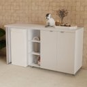 Ver imagem 1 de Aparador Frigobar Embutir Esquerdo Armário 2 Portas com Pés em Metal Corporate