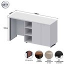 Ver imagem 3 de Aparador Frigobar Embutir Esquerdo Armário 2 Portas com Pés em Metal Corporate