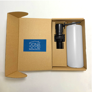 Dispenser Detergente Preto Bancada 500ml Inox304 Fosco Black Bico Reto Porta Sabonete Liquido para B