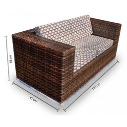 Conjunto Bora Bora - 1 Sofá 2 Lugares + 2 Poltronas + 1 Mesa de Centro - Formentera - 2
