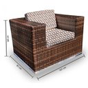 Ver imagem 3 de Conjunto Bora Bora - 1 Sofá 2 Lugares + 2 Poltronas + 1 Mesa de Centro - Formentera
