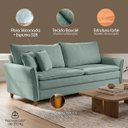 Ver imagem 3 de Sofá Living 3 Lugares Berlim 185cm Bouclê Confortável Moderno Braço Fino Sala Apartamento Recepção:V