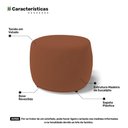 Ver imagem 7 de Kit 02 Puffs Decorativos Living Aisha Orgânico Redondo Veludo Terracota - Desk Design