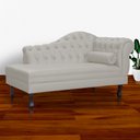 Ver imagem 5 de Recamier Divã Larissa Capitonê Lado Esquerdo Corino Cores - S.A Móveis - Bege