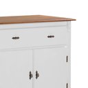 Ver imagem 3 de Balcão Buffet Aparador Florença 80cm 2 Portas 1 Gaveta Pés Luiz Xv - Laca Nude/ Imbuia