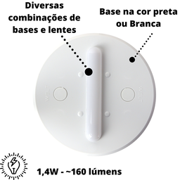 EcoLight Luminária Econômica - Base Branca Branco - 110V - 2