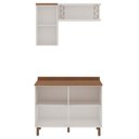 Ver imagem 4 de Conjunto de Banheiro Modulado 100% MDF Americano 3 Peças Iluminata Branco/Ébano