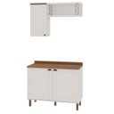 Ver imagem 5 de Conjunto de Banheiro Modulado 100% MDF Americano 3 Peças Iluminata Branco/Ébano