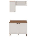 Ver imagem 2 de Conjunto de Banheiro Modulado 100% MDF Americano 3 Peças Iluminata Branco/Ébano