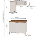Ver imagem 3 de Conjunto de Banheiro Modulado 100% MDF Americano 3 Peças Iluminata Branco/Ébano