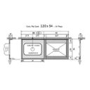 Ver imagem 4 de Pia Cozinha Granito Portinari 120cm Cuba Espaço para Cooktop: Portinari