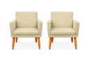 Ver imagem 1 de Kit 2 Poltrona Cadeira para Sala Confortável e Minimalista Paris em Suede