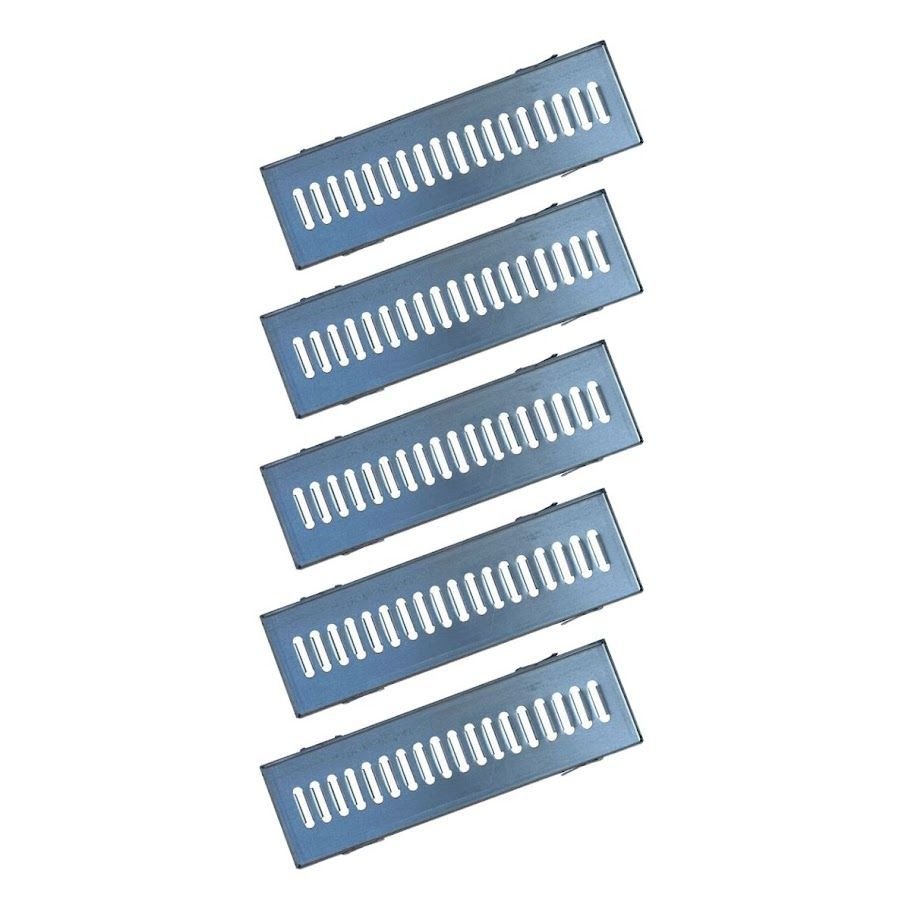 Kit 5 Ralo Grelha Linear e Caixilho Aço Galvanizado 15x50cm