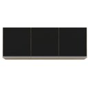 Ver imagem 6 de Armário Aéreo 150cm 3 Portas Argélia Castanho/Preto - Lumil