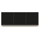 Ver imagem 6 de Armário Aéreo 150cm 3 Portas Argélia Castanho/Preto - Lumil